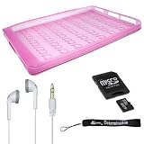 Form Fitting Carrying Case for Sony eBook Reader Touch PRS 600 (PRS600) + Also includes a 4GB Mini SD and Adapter + Stereo In-Ear Headphones (White) + 4-inch eBigvalue Determination Hand Strap