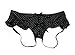 Trixx Intimates Women's Strappy Open Rear Crotchless Panty Black