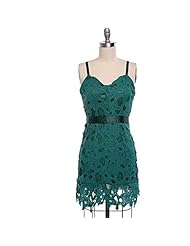 Chiffon Shift Lace Elasticized   Waistline  Dress