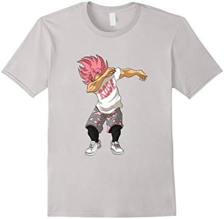 Men's Goku Rose God Dab Shirt Large Silver