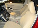 Exact Seat Covers, PR5 V2, 2010-2012 Toyota Prius 3rd Generation Front Buckets and Rear 40/60 Split Bench Seat Custom Exact Fit Seat Covers, Beige Velour