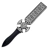Celtic Cross Folding Knife Dagger Black
