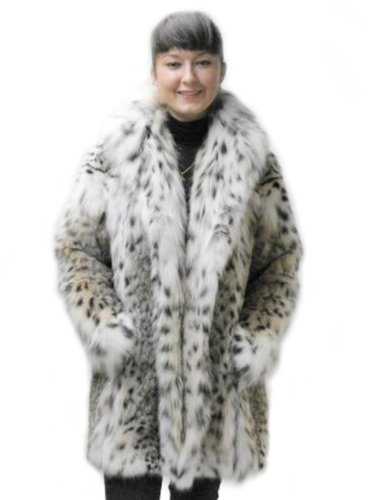 Classic Lynx 3/4 Coat w/Shawl Collar