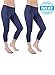 Sexy Basics Womens 2 Pack & 6 Pack Stretch Cotton Capri Lace Legging Tights