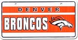 NFL License Plate - Denver Broncos (Orange Stripes)
