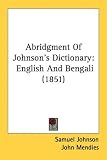 Abridgment of Johnson s Dictionary: English and Bengali (1851)