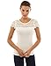 PattyBoutik Women's Crochet Eyelet Lace Inset Blouse
