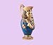 Egyptian Pharaoh Ceramic Vessel with Handle 5972