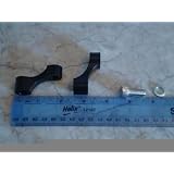 8mm CNC Motorcycle Mirror Riser Extender - Black - Right Hand Bolt and Mirror Mount... by LuckyBike