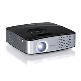 Philips Pico Pix PPX1430 Multimedia Pocket Projector With MP4 Player - Black/Silver