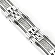 Spikes 316L Stainless Steel Carbon Fiber Wire Link Bracelet