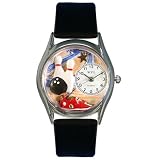 Bowling Black Leather And Silvertone Watch #S0820017