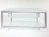 Euro Style Glass Shelf Marcello 2 Media Shelf (Style: Frosted Glass/Aluminum)