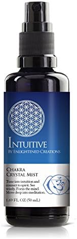 Intuitive Chakra Crystal Mist by Enlightened Creations: Third Eye Chakra Balancing Essential Oil Mist, 1.69OZ