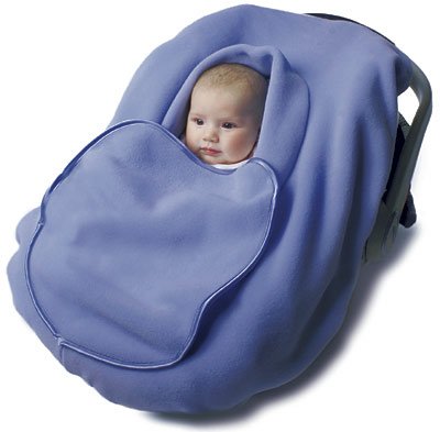 GoBaby Travel Topper Couture Chocolate Fleece w White Satin Trim