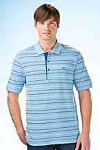 Short Sleeve Vintage Multi-Stripe Pique Polo