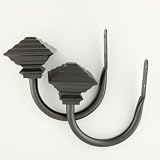 A&F Rod Decor - Quad Drapery Holdbacks, set of 2, Black