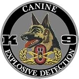 Canine Shepheard Explosive Detection Decal K-9 Officer
