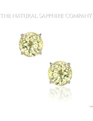 1.72ct. Natural Untreated Yellow Sapphire Earrings.