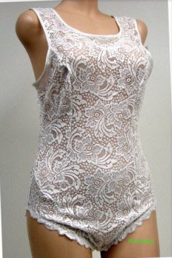 Venus $135 White SEXY FISH NET LACE Bodysuit #0120 S M