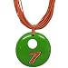 Dayna Pro Danica Patrick Ladies Lime Green-Orange Multi-Strand Team Color Necklace