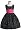 Black  Fuchsia Petite Flower Embroidered Dress ~ 2 (SK 3048)