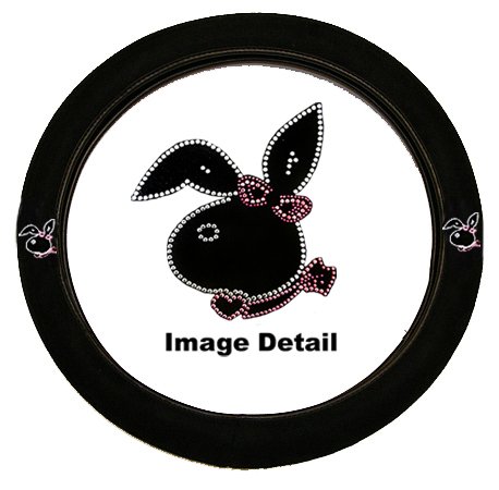Play Girl Bunny Gem Crystal Studded Rhinestone Bling Car Truck SUV Steering Wheel Cover