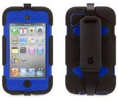 Griffin Survivor - Protective case for digital player - silicone, polycarbonate - black/blue - for Apple iPod touch (4G)