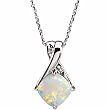 Genuine Opal and Diamond Pendant