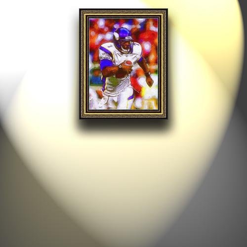 Completely Handpainted American Football Sport Painting, Custom Order FL5149, Oil on Canvas, with Option to Paint Jerry, Brett & Co. from Any Other Favorite Photograph or Picture, Unframed, Size 21'' x 28