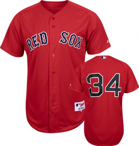 MLB Men's Boston Red Sox David Ortiz Six Button Authentic Alternate Jersey (Scarlet, 44/Large)