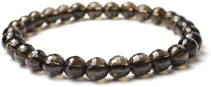 O-stone 3A Smoky Quartz 128 Facets Bracelet 6mm Grounding Stone Protection