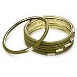 Beyond Rings Army Green Leather Bracelet Set O