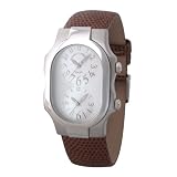 Philip Stein Teslar Womens Brown Lizard Strap Mother of Pearl Dial Dual Time Watch 1-F-FSMOP-ZBR by Philip Stein