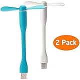 QPAU Pack of 2 Portable USB Powered Cooling Fan