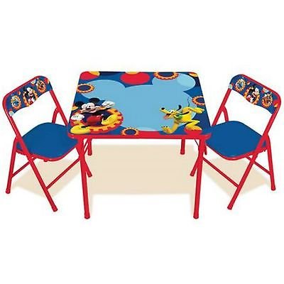 Table Chair Set Toddler Desk Kids Mickey Mouse Dining Furniture Children Folding