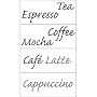 Snap Instant Wall Art Written Expresssions, Cafe, Espresso