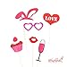 Wisehands 31 PCS Photo Booth Props Kit for Wedding, Birthday, and Party- Assorted Color