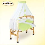 Produkt-Bild: FabiMax Beistellbett / Stubenbett BabyMax pro mit Vollausstattung Hanna gr&uuml;n