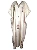 Womens Silk Caftan Ivory Embroidered Kimono Kaftan Dress Gift for Mom