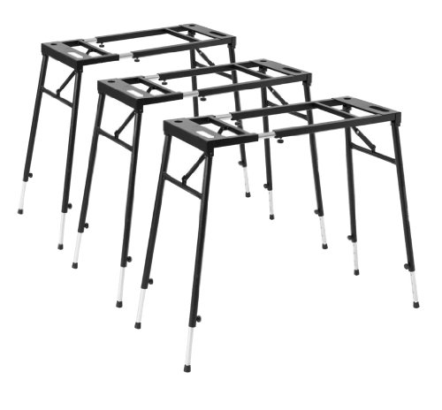 Ultimate Support JS-MPS1 Multi-Purpose Mixer/Keyboard Stand - Perfect for Mixers, 88-Key Keyboards, DJ Gear, & Much More - 3 Pack
