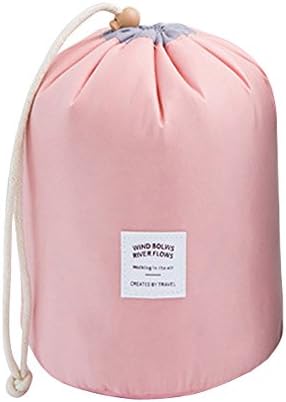 Rich Too Fashion Travel Toiletry BarrelRich TooMake up Cosmetic Pouch Storage Organizer Wash Storage Case Bag Hanging Toiletries Travel Kit with a Mini Purse
