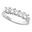 14K White Gold Diamond Five-Stone Anniversary Ring - 0.75 Ct.
