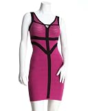 2b Peek-A-Boo Colorblock Bodycon Dress - GYPSY PINK (M)