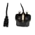 Max Value UK Mains to Figure 8 (C7), 2 Mtrs, Black