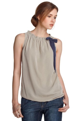 ESPRIT Collection Damen Bluse, C23114, Gr. 42 (XL), Beige (stone 296) Preisvergleich