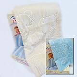 BIG OSHI FUZZY PLUSH SPANISH BLANKET BY MODEST CHILDRENS CLOTHING (LARGE, BLUE)