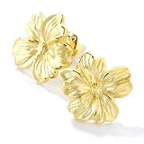 24K / 21K Gold Flowing Flower Earrings