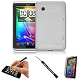 White Cover Protective Slim Durable Silicon Skin Case for HTC Flyer 3G WiFi ....