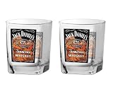 Review   / Jack Daniels 2x Colour Printed Rock Glasses - WHISKEY